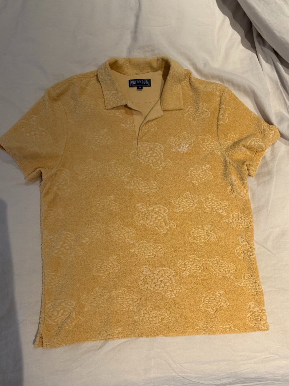 Yellow Terry Cloth Vilebrequin Polo Shirt